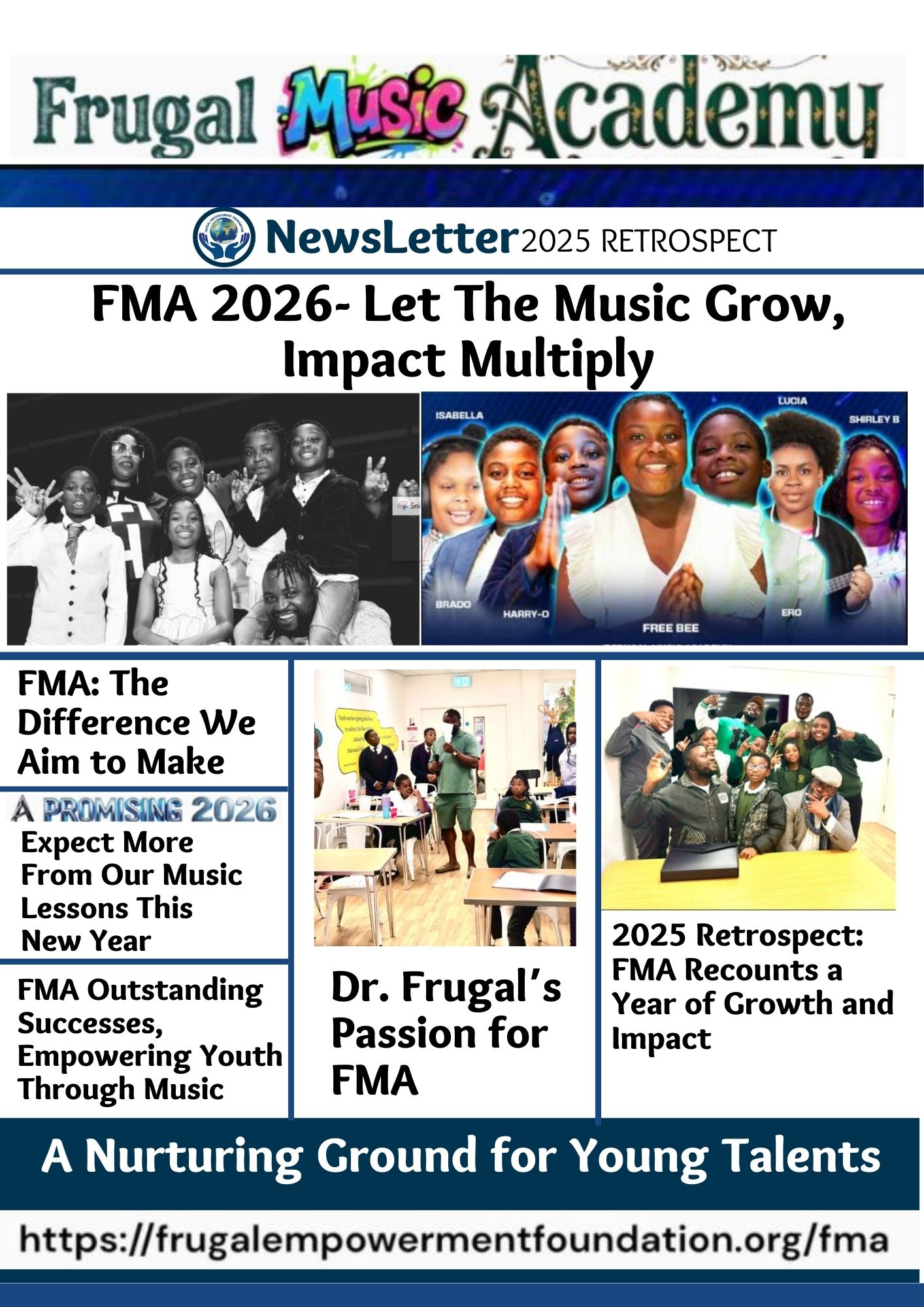 Frugal Music Academy 2025 NEWSLETTER